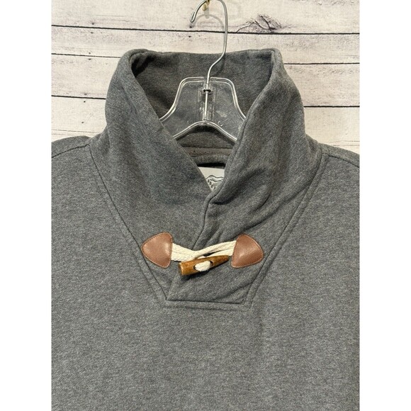 PENFIELD TRAILWEAR Pullover Sweatshirt Sz XL Gray Shawl Neck Toggle Closure - Picture 9 of 16